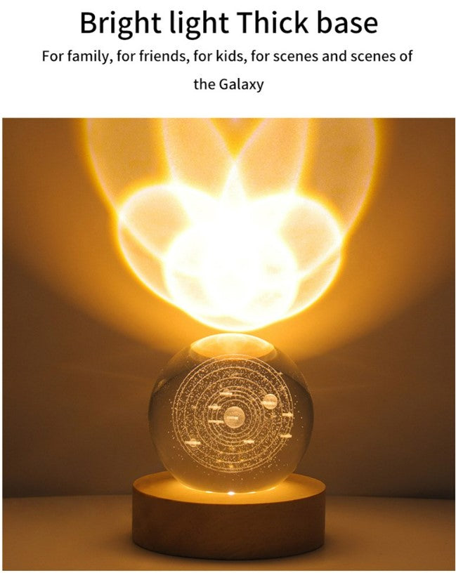 Crystal Galaxy Orb Lamp | Saturn