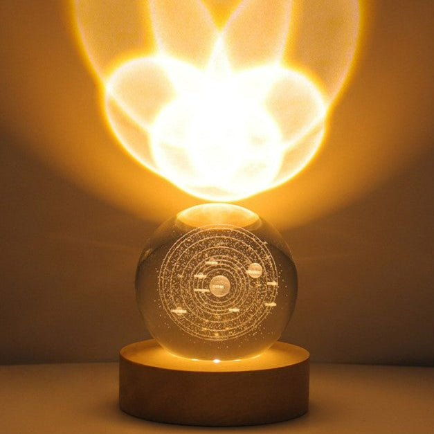 Crystal Galaxy Orb Lamp | Moon