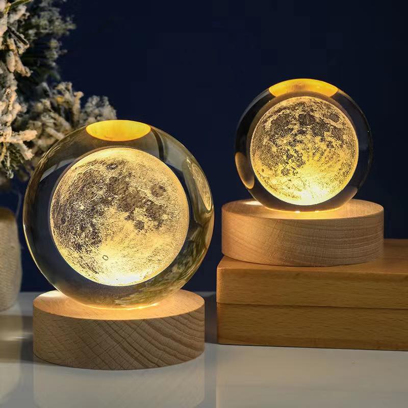 Crystal Galaxy Orb Lamp | Moon