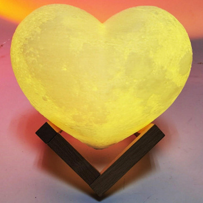 Ambient Heart Shaped Moon Lamp