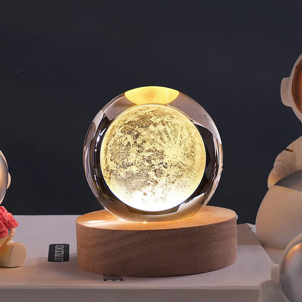 Crystal Galaxy Orb Lamp | Moon