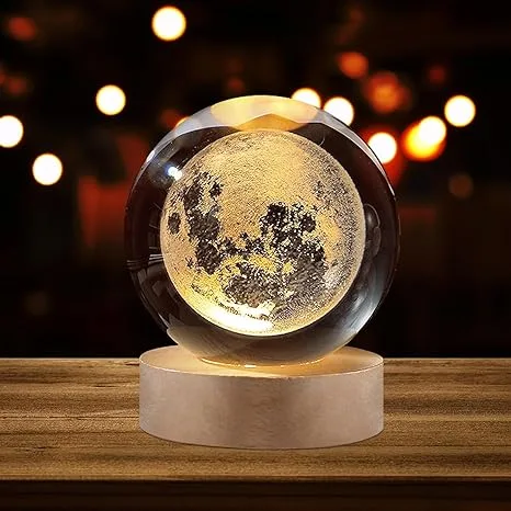 Crystal Galaxy Orb Lamp | Moon